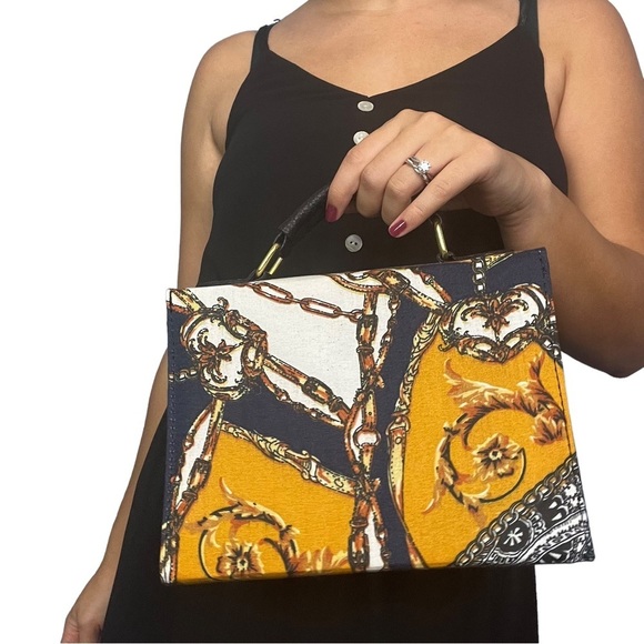 Ankara African Print Multicolored Convertible Crossbody Purse Handbag New - Picture 6 of 8